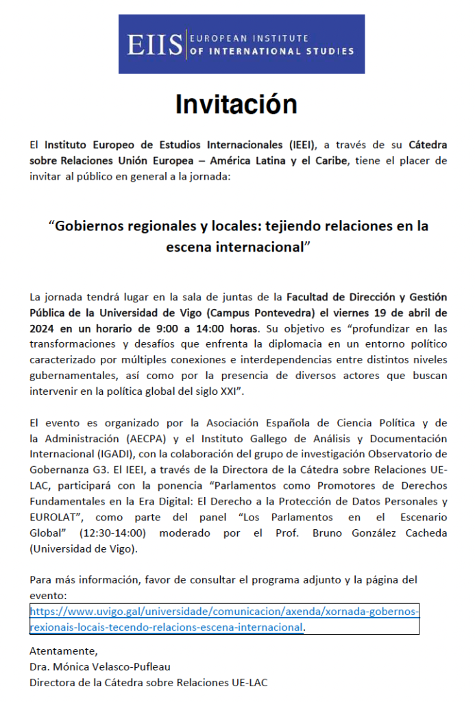 Jornada «Gobiernos regionales y locales: tejiendo relaciones en la escena internacional»